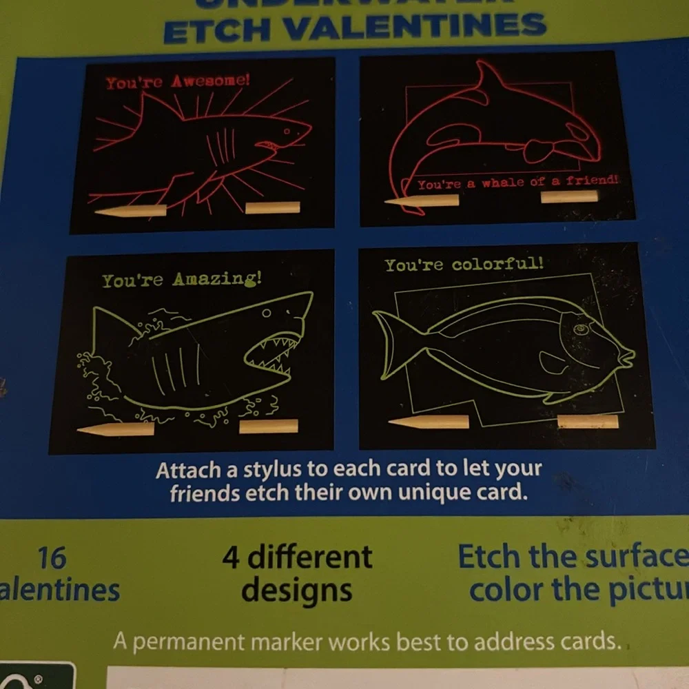 NWT Marvel Spider-Man & Etch Underwater Valentine’s, Valentine’s Day Treat Boxes